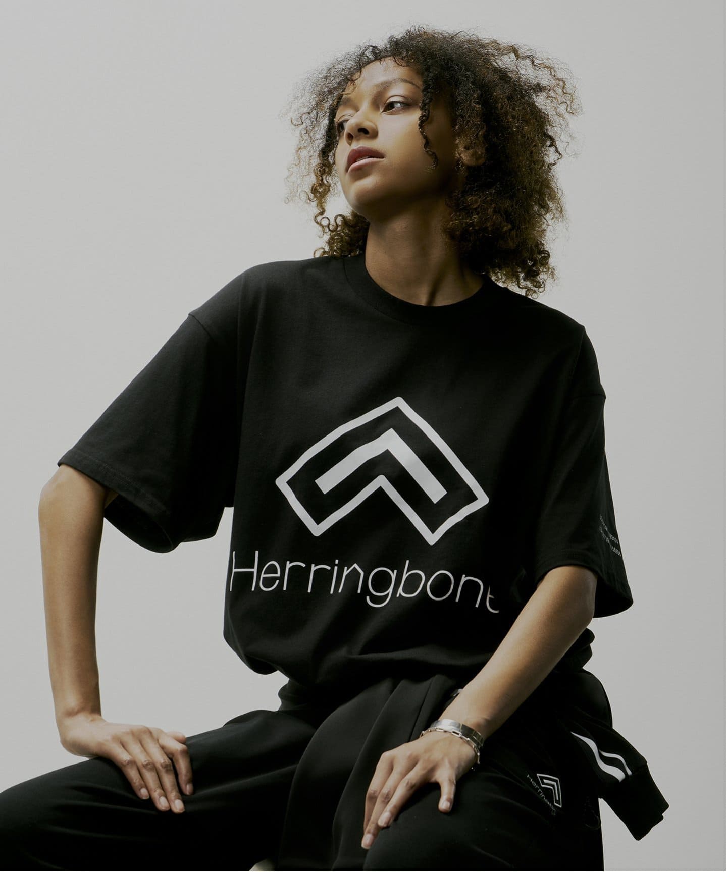 “Herringbone“ Logo print Tee