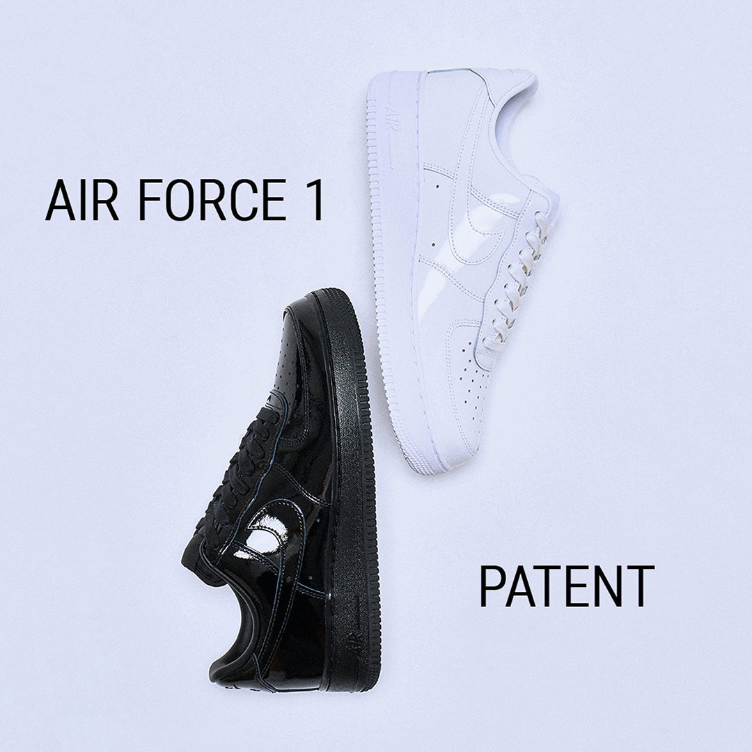 永遠の定番NIKE AIR FORCE 1 から、フォーマルな印象のパテントモデルが登場