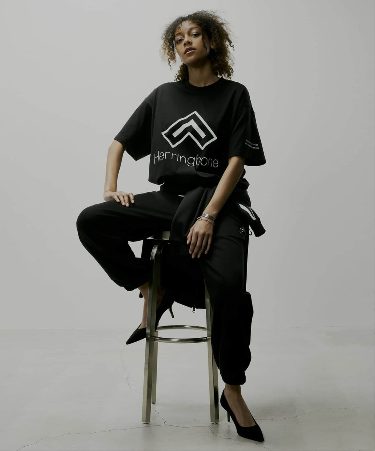 “Herringbone“ Logo print Tee
