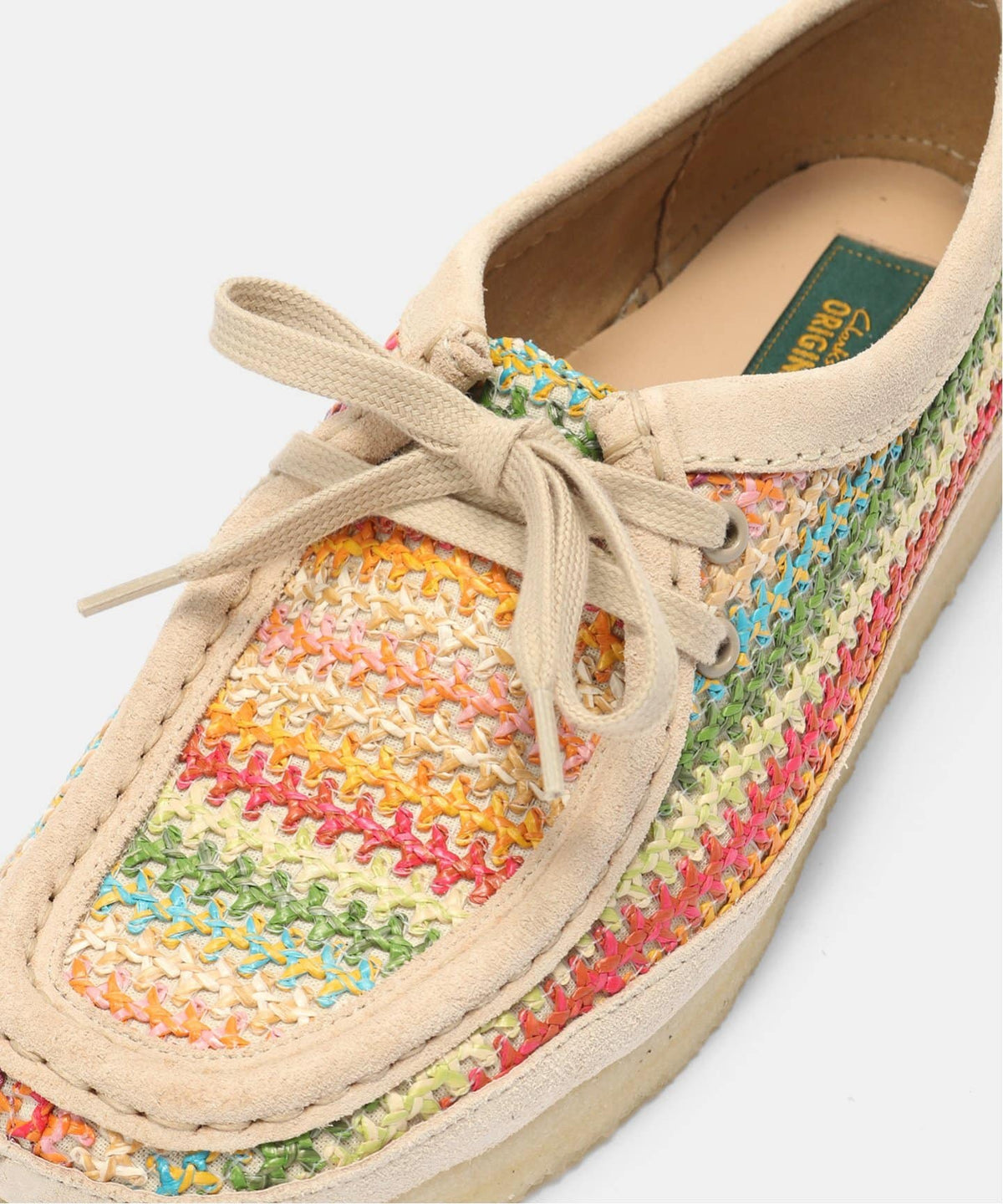 Clarks Wallabee. Multi Raffia 26180170