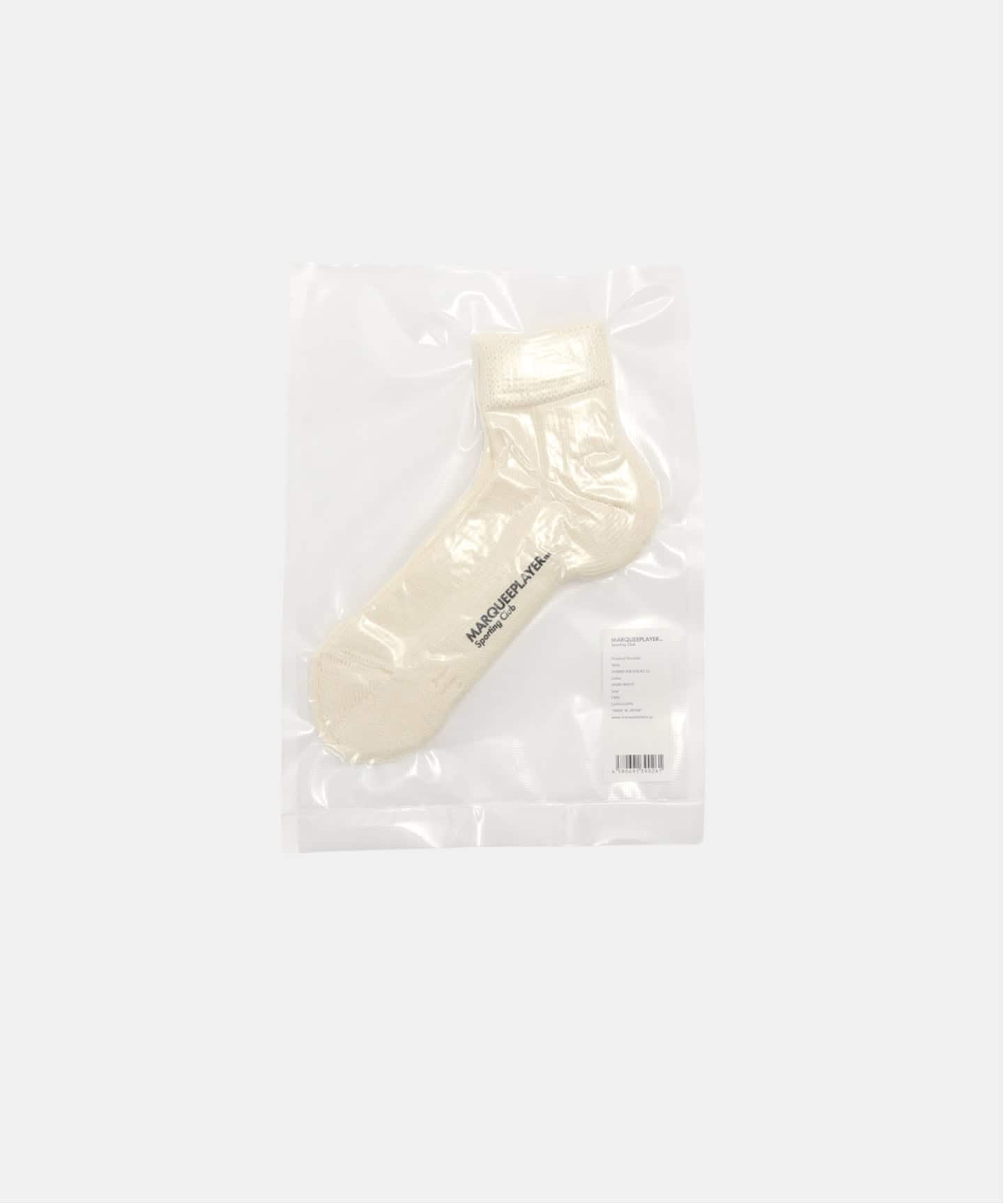 MARQUEE PLAYER HYBRID RIB SOCKS SS (IVORY WHITE) 9026